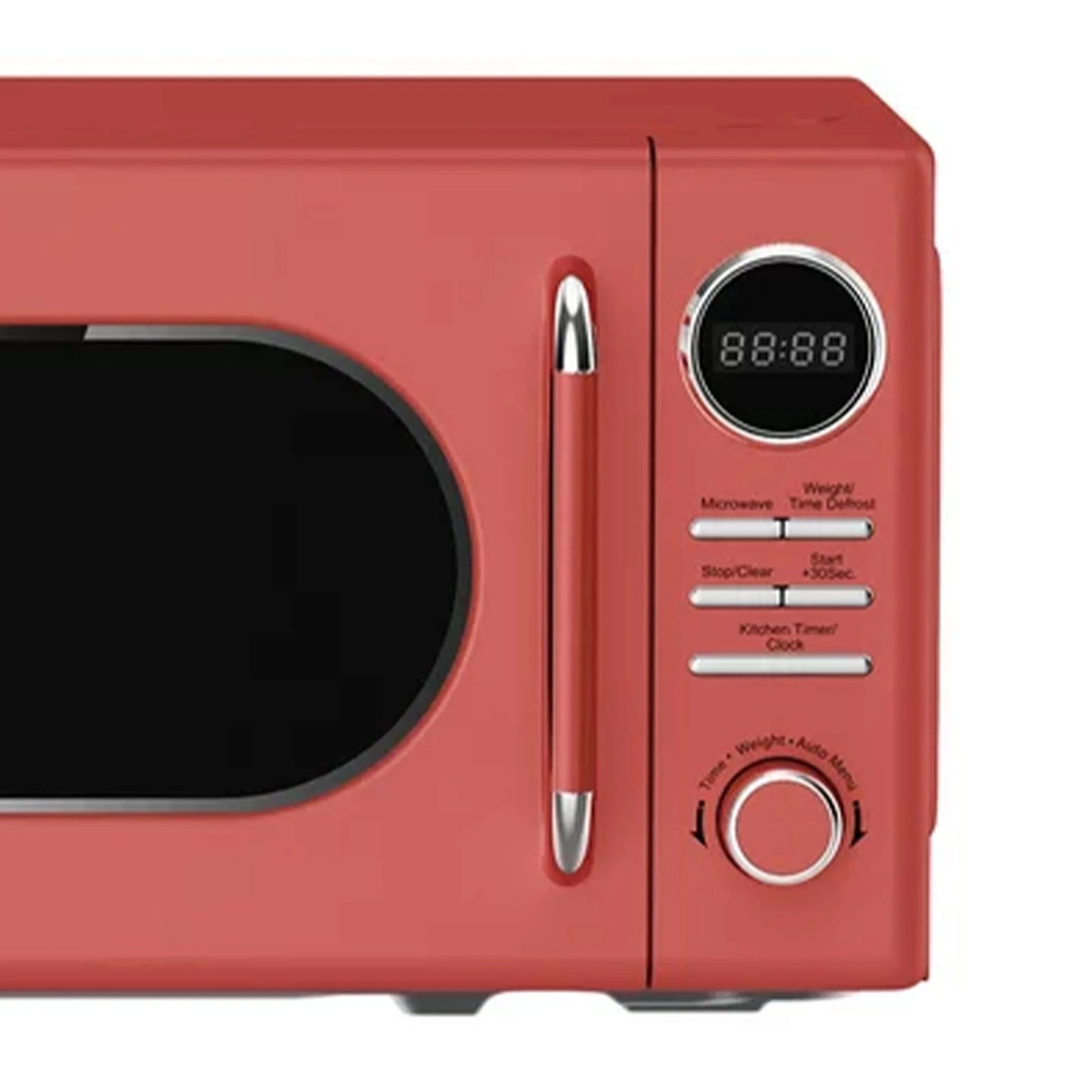 0.7 Cubic Feet 700 Watt Classic Retro Countertop Microwave, Red